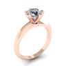 Round Diamond 6-prong engagement ring in Rose Gold, Image 4