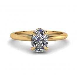 Classic Oval Diamond Solitaire Ring Yellow Gold Classic Oval Diamond Solitaire Ring Yellow Gold