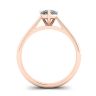 Classic Heart Diamond Solitaire Ring Rose Gold, Image 2