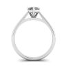 Classic Heart Diamond Solitaire Ring White Gold, Image 2