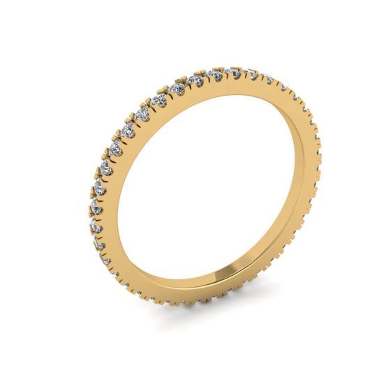 Classic Petite Diamond Eternity Ring in 18K Yellow Gold,  Enlarge image 4