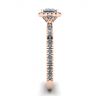 Princess-Cut Floating Halo Diamond Engagement Ring Rose Gold, Image 3