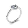 Heart Diamond Halo Halo Engagement Ring, Image 4