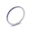 Riviera Pave Sapphire Eternity Ring White Gold, Image 4