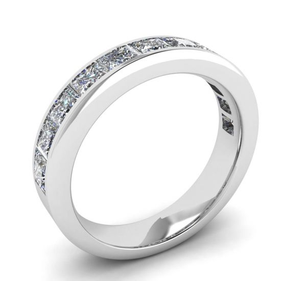 Eternity Princess Cut Diamond Ring White Gold,  Enlarge image 4