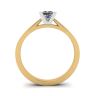 Futuristic Style Princess Cut Diamond Ring in Yellow Gold, Image 2
