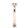 Reversed Prong Style Round Diamond Ring in Rose Gold, Image 3