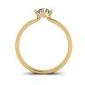 Reversed Prong Style Round Diamond Ring in Yellow Gold, Image 2