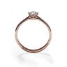Crown diamond 6-prong engagement ring in rose gold, Image 2