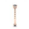 Round Diamond Solitaire on Beaded Ring in Rose Gold, Image 3