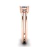 Contemporary Princess Cut Engagement Double Ring Rose Gold, Image 3