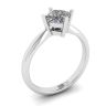 Rhombus Princess Cut Diamond Solitaire Ring White Gold, Image 4
