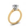 Mixed Gold Engagement ring with Diamond, Image 4