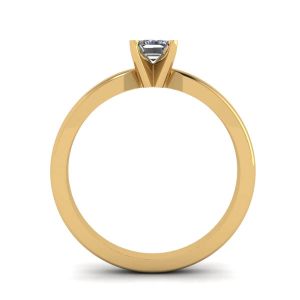 Rectangular Diamond Ring in White-Yellow Gold - Photo 1