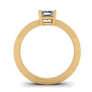 Rectangular Diamond Ring in 18K Yellow Gold - Photo 1