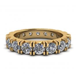 3 carat Eternity Diamond Band in 18K Yellow Gold