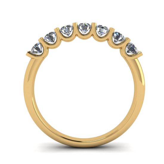 Classic Seven Round Diamond Ring Yellow Gold,  Enlarge image 2