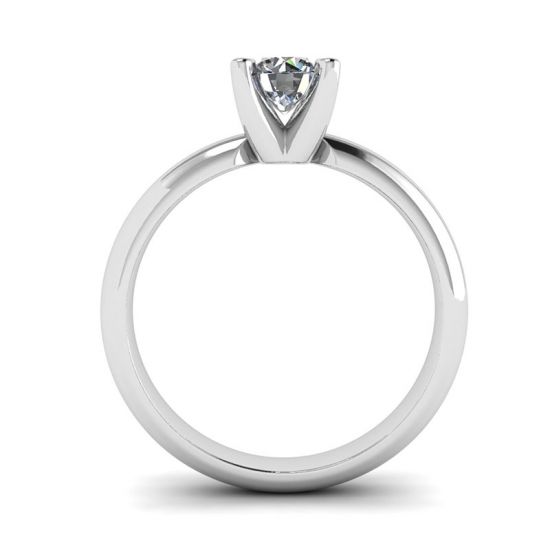 Solitaire Diamond Ring V-shape , More Image 0