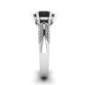 6-Prong Black Diamond with Duo-color Pave Ring White Gold, Image 3