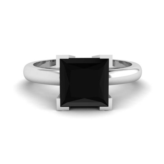 Black Diamond Ring  White Gold, Image 1