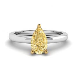 Pear Yellow Diamond Solitaire Ring Pear Yellow Diamond Solitaire Ring