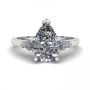 Three-Stone Pear Diamond Ring