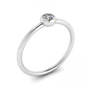 Round Diamond Small Ring La Promesse - Photo 3