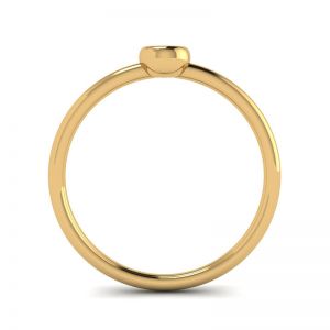 Round Diamond Small Ring La Promesse Yellow Gold - Photo 1