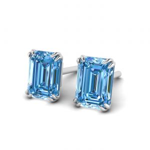 Blue Topaz Stud Earrings - Photo 2