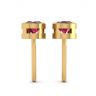 Ruby Stud Earrings in Yellow Gold, Image 2