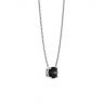 Classic Solitaire Diamond Necklace on Thin Chain, Image 2