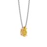 Pear Shaped Fancy Yellow Diamond Chain Necklace Rose Gold, Image 2