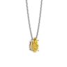 Pear Shaped Fancy Yellow Diamond Chain Necklace White Gold, Image 2