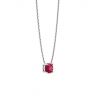 1/2 carat Round Ruby on White Gold Chain, Image 2