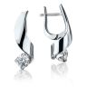 Small Earrings with 4.5 mm Diamond - Ruban Collection, Image 2