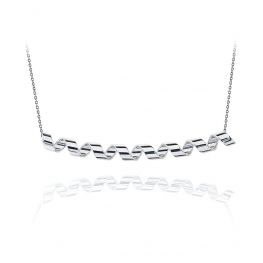 Big Smile Necklace in 18K White Gold - Ruban Collection