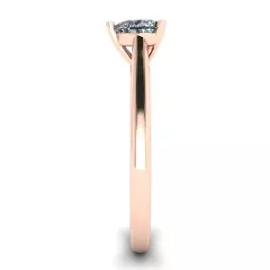 Classic Heart Diamond Solitaire Ring Rose Gold - Photo 2