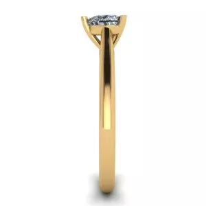 Classic Heart Diamond Solitaire Ring Yellow Gold - Photo 2