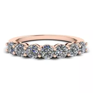 Eternal Seven Stone Diamond Ring in 18K Rose Gold