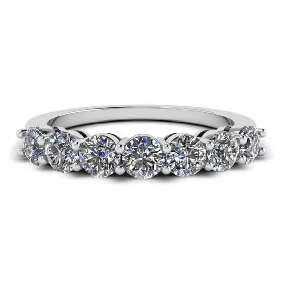 Eternal Seven Stone Diamond Ring in 18K White Gold, Enlarge image 1