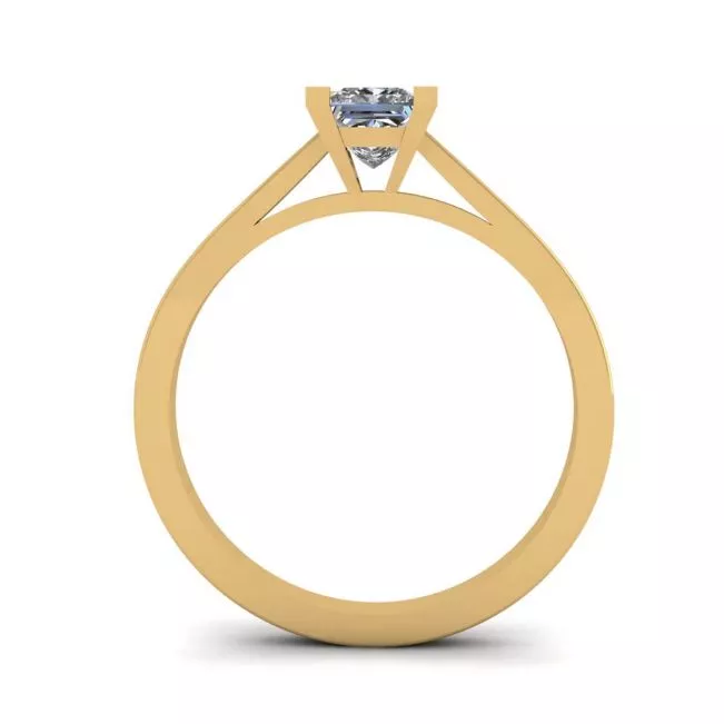 Princess Cut Diamond Ring in 18K Yellow Gold - Photo 1