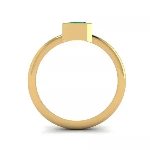 Stylish Square Emerald Ring in 18K  Yellow Gold - Photo 1