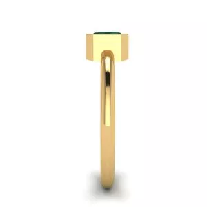 Stylish Square Emerald Ring in 18K  Yellow Gold - Photo 2