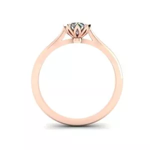 Lotus Diamond Engagement Ring Rose Gold - Photo 1