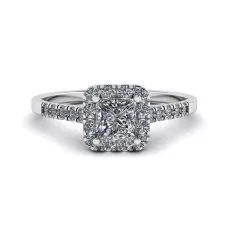 Halo Princess Cut Diamond Ring