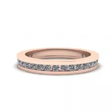 Channel Setting Eternity Diamond Ring Rose Gold