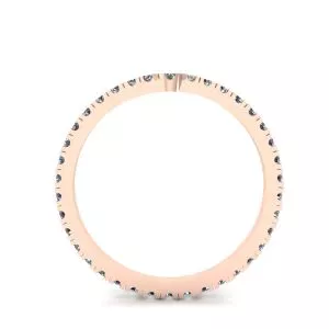 Curved Diamond Eternity Band Rose Gold - Photo 1