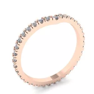 Curved Diamond Eternity Band Rose Gold - Photo 3
