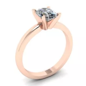 Oval Diamond Ring Rose Gold - Photo 3