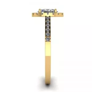 Oval Diamond Ring Yellow Gold - Photo 2